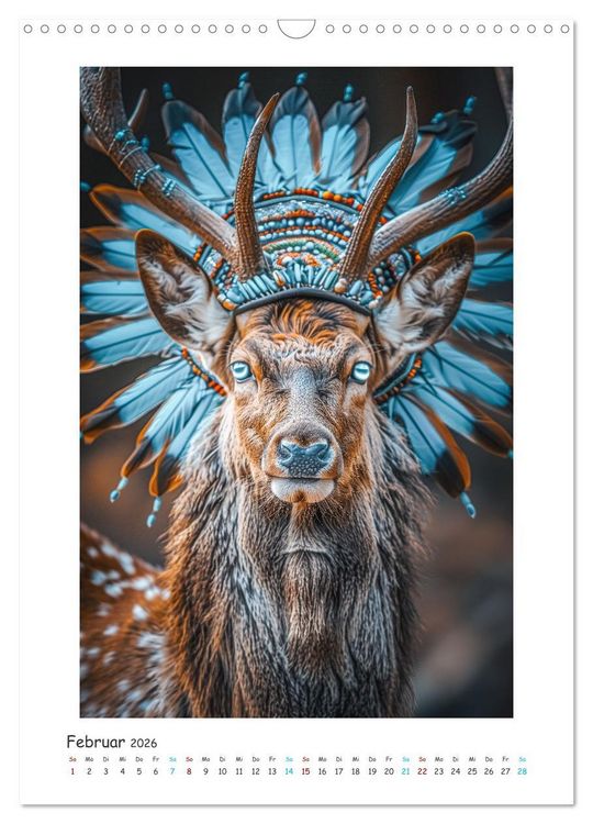 Produktbild: Magische Tiergeister (Wandkalender 2026 DIN A3 hoch), CALVENDO Monatskalender