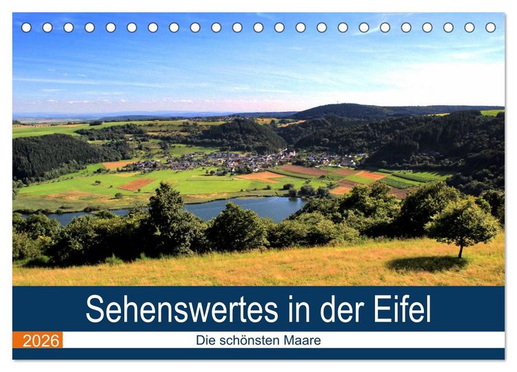 Produktbild: Sehenswertes in der Eifel - Die sch&ouml;nsten Maare (Tischkalender 2026 DIN A5 quer), CALVENDO Monatskalender