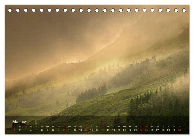 Produktbild: Traumhafte Bergwelten (Tischkalender 2026 DIN A5 quer), CALVENDO Monatskalender