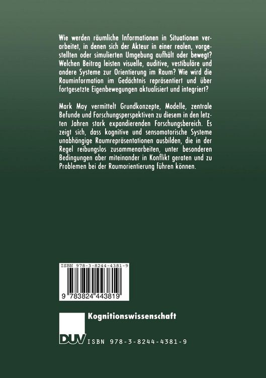 Produktbild: Kognition im Umraum