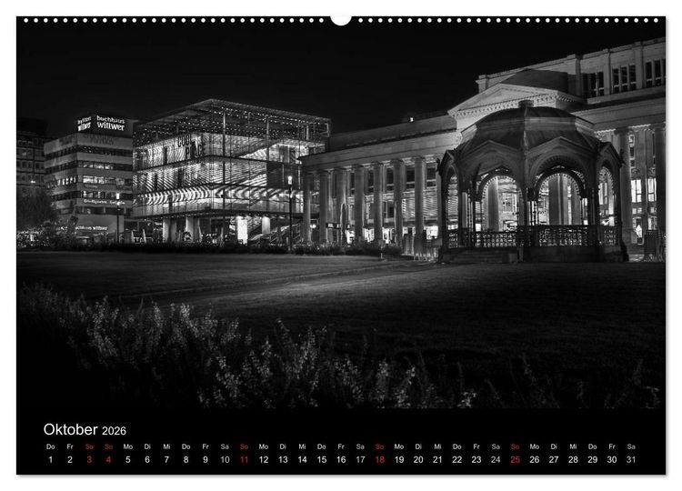 Produktbild: Stuttgart bei Nacht (Wandkalender 2026 DIN A2 quer), CALVENDO Monatskalender