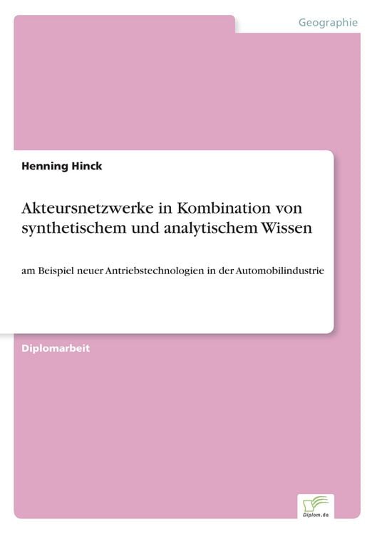 Produktbild: Akteursnetzwerke in Kombination von synthetischem und analytischem Wissen