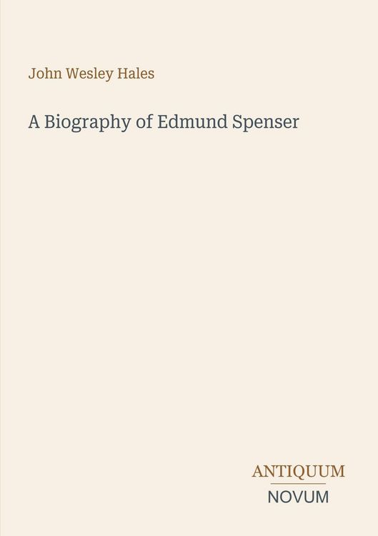 Produktbild: A Biography of Edmund Spenser