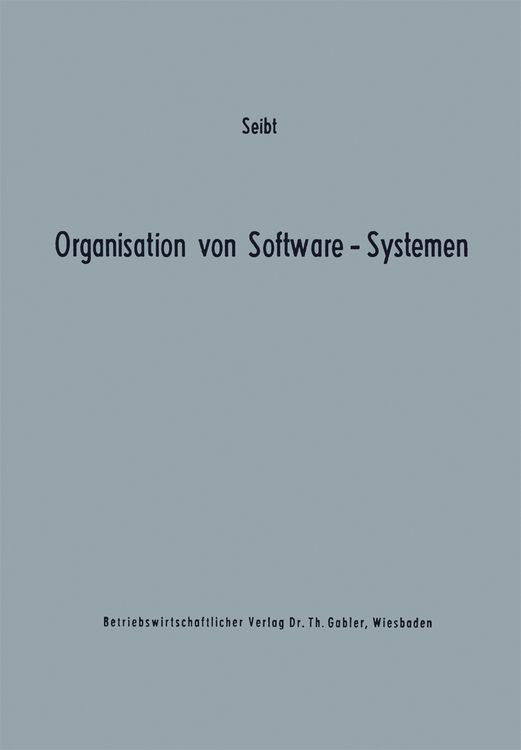 Produktbild: Organisation von Software-Systemen