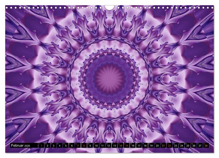 Produktbild: Energie - Mandalas, Spiritualit&auml;t durch die Farbe Lila (Wandkalender 2026 DIN A3 quer), CALVENDO Monatskalender