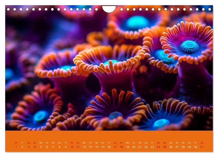 Produktbild: Farbenpracht im Ozean - Die Sch&ouml;nheit der Korallen (Wandkalender 2026 DIN A4 quer), CALVENDO Monatskalender
