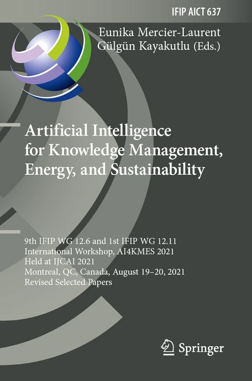 Produktbild: Artificial Intelligence for Knowledge Management, Energy, and Sustainability