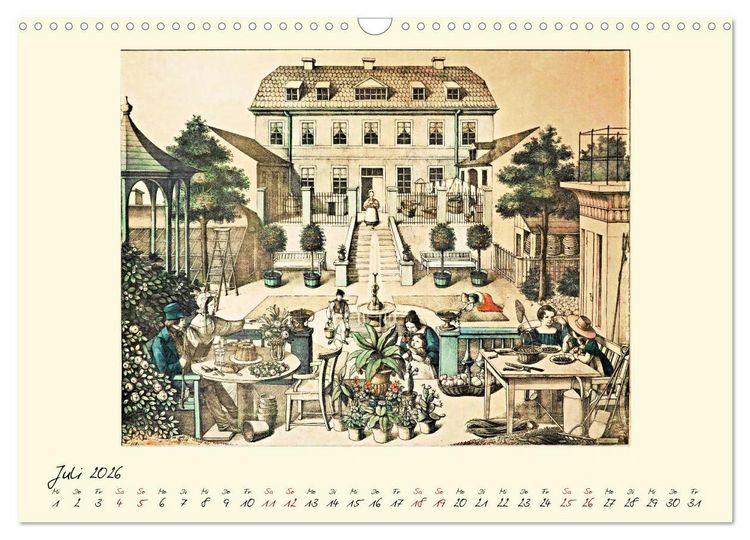 Produktbild: Alltagsleben der Biedermeier-Zeit (Wandkalender 2026 DIN A3 quer), CALVENDO Monatskalender