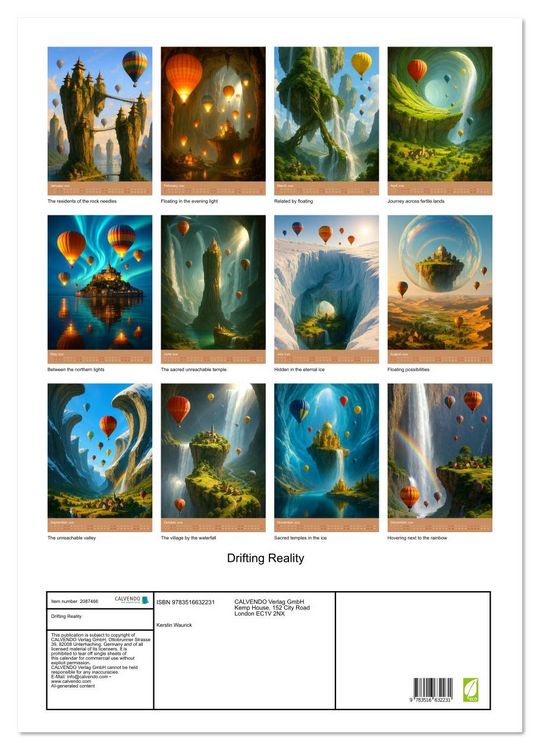 Produktbild: Drifting Reality (Wall Calendar 2026 DIN A2 portrait), CALVENDO 12 Month Wall Calendar