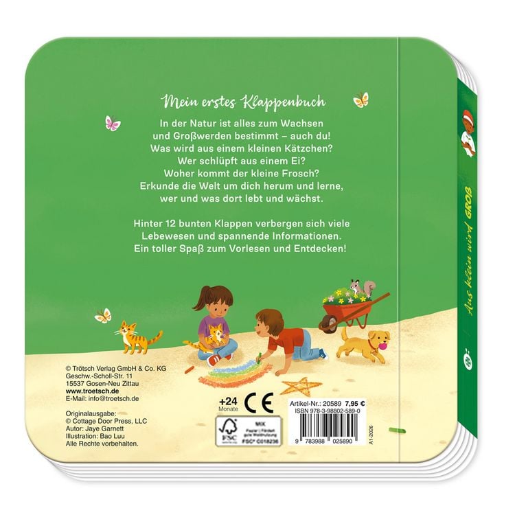 Produktbild: TR&Ouml;TSCH - Pappenbuch mit Klappen Mein erstes Klappenbuch Aus klein wird gro&szlig;