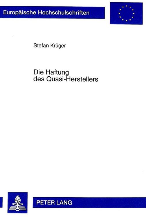 Produktbild: Die Haftung des Quasi-Herstellers