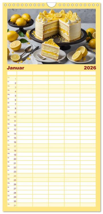 Produktbild: Familienplaner 2026 - Das Auge isst mit - S&uuml;&szlig;e Verf&uuml;hrung mit 5 Spalten (Wandkalender, 21 x 45 cm) CALVENDO
