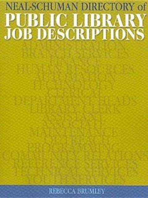 Produktbild: Brumley, R: The Neal-Schuman Directory of Public Library Jo