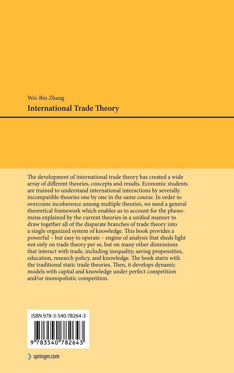 Produktbild: International Trade Theory