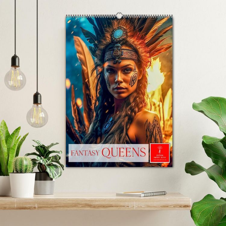Produktbild: Fantasy Queens (Wandkalender 2026 DIN A2 hoch), CALVENDO Monatskalender