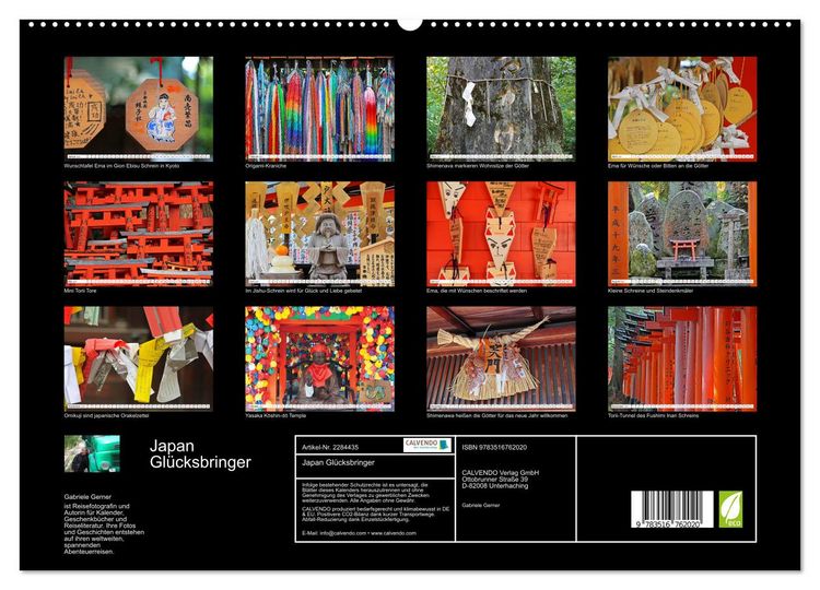 Produktbild: Japan Gl&uuml;cksbringer (hochwertiger Premium Wandkalender 2027 DIN A2 quer), Kunstdruck in Hochglanz