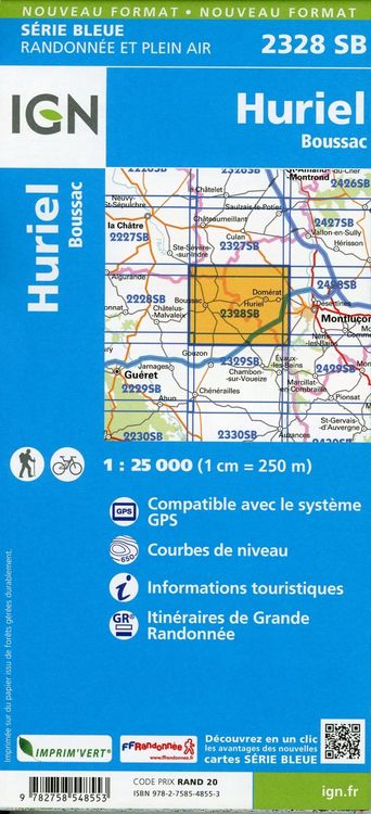 Produktbild: Huriel-Boussac 1:25 000