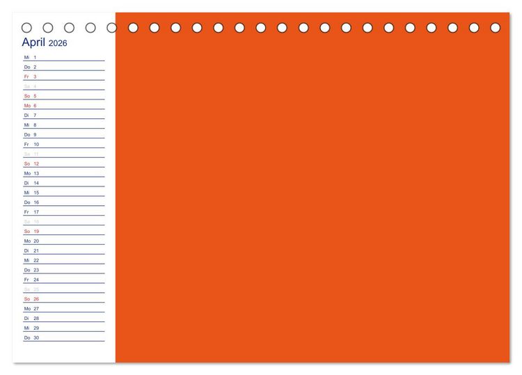 Produktbild: Farbiger Bastelkalender (Tischkalender 2026 DIN A5 quer), CALVENDO Monatskalender