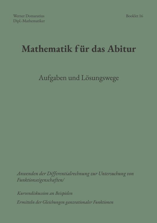 Produktbild: Mathematik f&uuml;r das Abitur