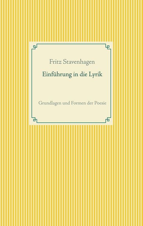 Produktbild: Einf&uuml;hrung in die Lyrik