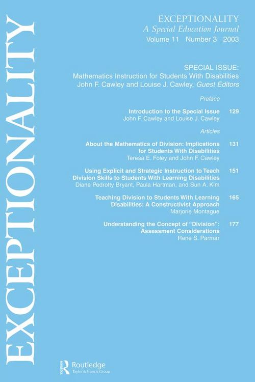 Produktbild: Mathematics Instruction for Students With Disabilities