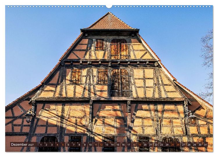 Produktbild: Idyllisches Fachwerk rund um Stuttgart (hochwertiger Premium Wandkalender 2027 DIN A2 quer), Kunstdruck in Hochglanz