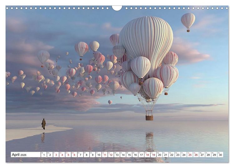 Produktbild: Himmelsmagie in Ballonfarben (Wandkalender 2026 DIN A3 quer), CALVENDO Monatskalender