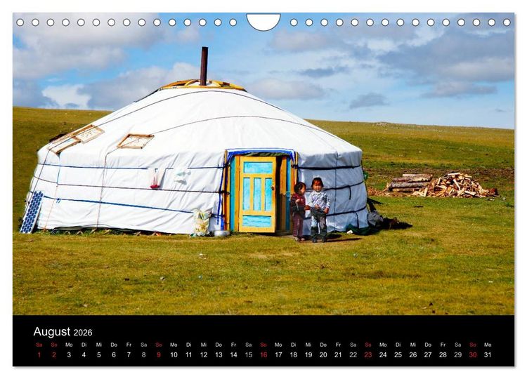 Produktbild: Einsame Mongolei (Wandkalender 2026 DIN A4 quer), CALVENDO Monatskalender