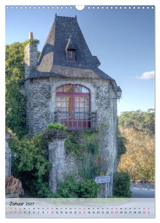 Produktbild: Rochefort-en-Terre. Traumdorf in der Bretagne (Wandkalender 2027 DIN A3 hoch), CALVENDO Monatskalender