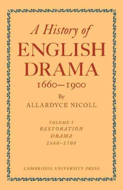 Produktbild: Hist Of English Drama 1660-190