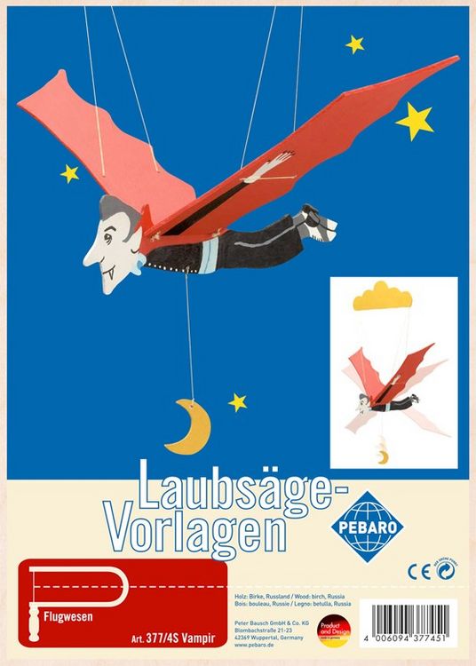 Produktbild: PEBARO 377/4S - Laubs&auml;gevorlage Mobile Vampir, 2 Platten, Gr&ouml;&szlig;e DIN A4
