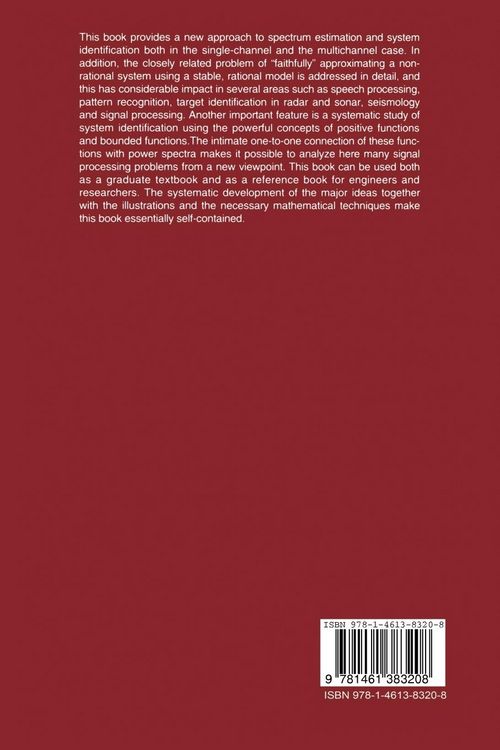 Produktbild: Spectrum Estimation and System Identification