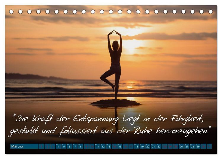 Produktbild: Motivation in Bewegung - Ein Jahr voller sportlicher Energie (Tischkalender 2026 DIN A5 quer), CALVENDO Monatskalender