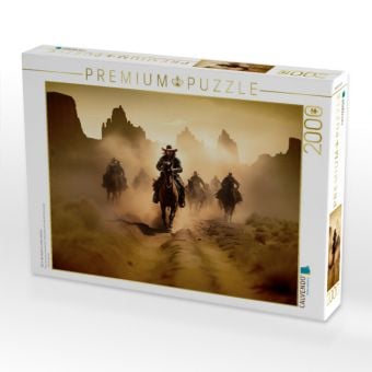 Produktbild: CALVENDO Puzzle Ritt in die Stadt im wilden Westen | 2000 Teile Lege-Gr&ouml;&szlig;e 90x67cm Foto-Puzzle f&uuml;r gl&uuml;ckliche Stunden