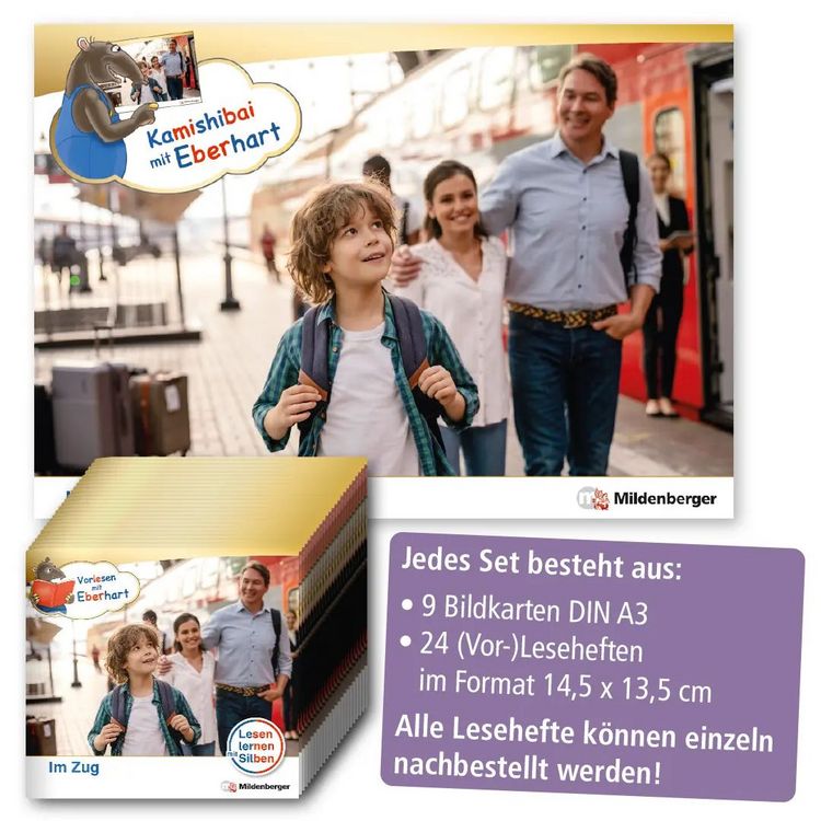 Produktbild: Kamishibai mit Eberhart &ndash; Im Zug &ndash; Set