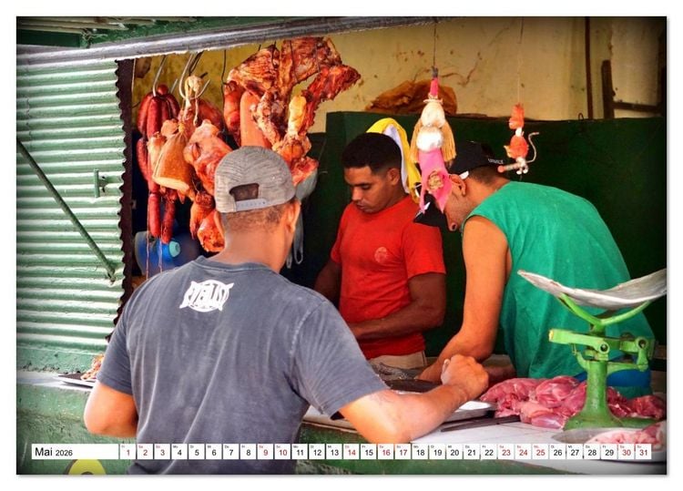 Produktbild: Metzgereien in Havanna (Tischkalender 2026 DIN A5 quer), CALVENDO Monatskalender