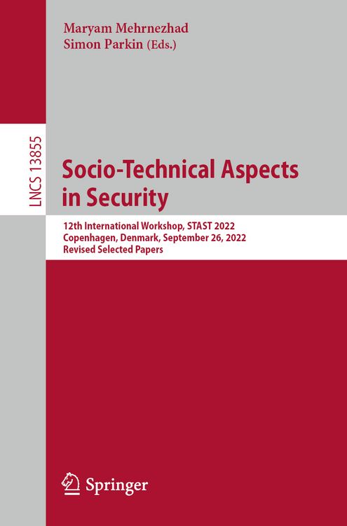 Produktbild: Socio-Technical Aspects in Security