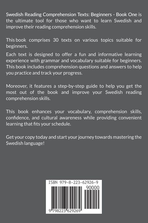Produktbild: Swedish Reading Comprehension Texts