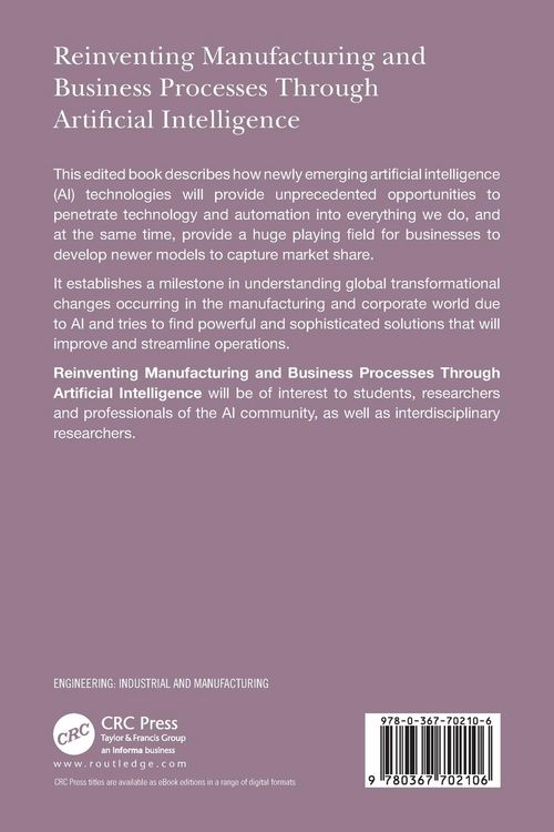 Produktbild: Reinventing Manufacturing and Business Processes Through Artificial Intelligence