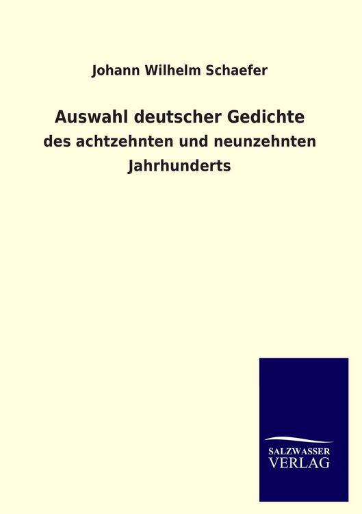 Produktbild: Auswahl deutscher Gedichte
