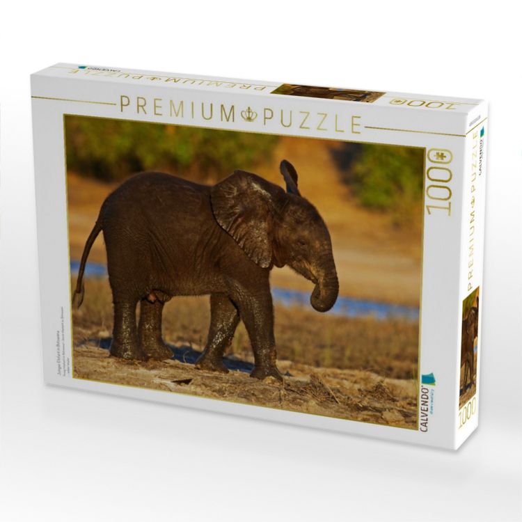 Produktbild: CALVENDO Puzzle Junger Elefant in Botswana | 1000 Teile Lege-Gr&ouml;&szlig;e 64x48cm Foto-Puzzle f&uuml;r gl&uuml;ckliche Stunden