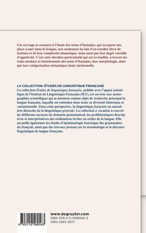 Produktbild: Les noms d&rsquo;humains &ndash; th&eacute;orie, m&eacute;thodologie, classification