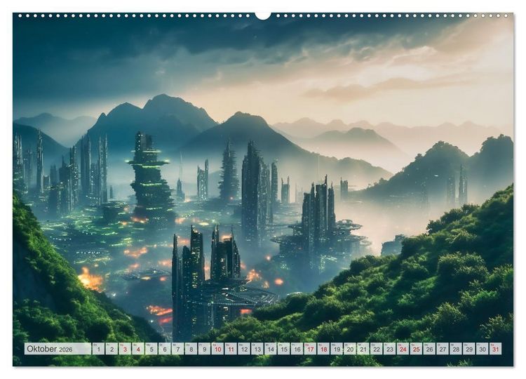 Produktbild: Gigapolis (Wandkalender 2026 DIN A2 quer), CALVENDO Monatskalender