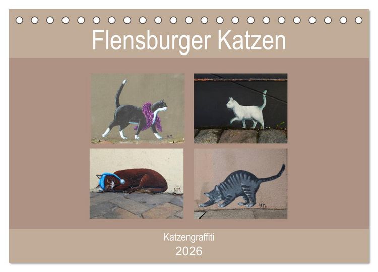 Produktbild: Flensburger Katzen (Tischkalender 2026 DIN A5 quer), CALVENDO Monatskalender