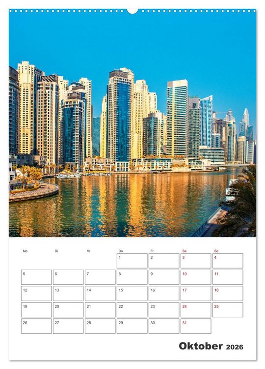 Produktbild: Dubai - Urlaubsplaner (hochwertiger Premium Wandkalender 2026 DIN A2 hoch), Kunstdruck in Hochglanz