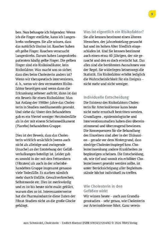 Produktbild: Cholesterin - Endlich Klartext