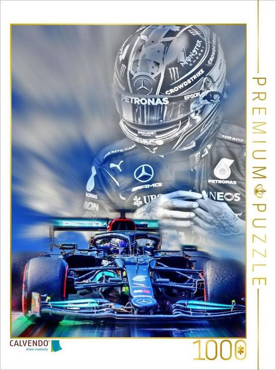Produktbild: CALVENDO Puzzle Lewis Hamilton - siebenfacher Weltmeister der Formel 1 | 1000 Teile Lege-Gr&ouml;&szlig;e 64x48cm Foto-Puzzle f&uuml;r gl&uuml;ckliche Stunden