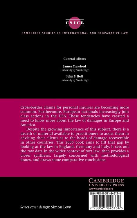 Produktbild: Compensation for Personal Injury in English, German and Italian Law