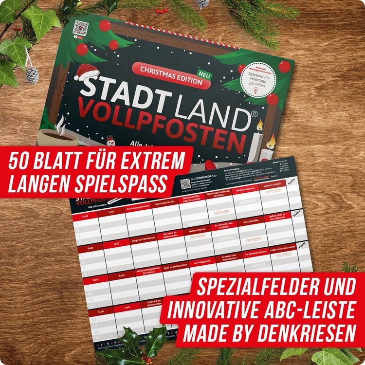 Denkriesen - Stadt Land Vollpfosten® - Christmas Edition - "alle Jahre Wieder."