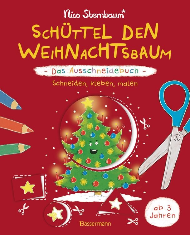 Produktbild: Sch&uuml;ttel den Weihnachtsbaum - Das Ausschneidebuch. Schneiden, kleben, malen f&uuml;r Kinder ab 3 Jahren